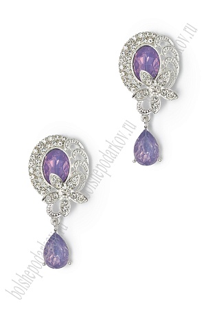 Серединка ювелирная с подвеской (2 шт) SF-7492, сиреневый №А27