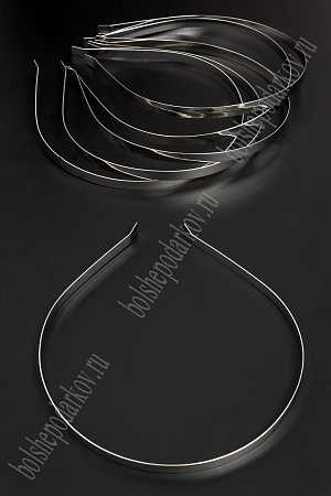 Ободки для волос металл 7 мм (50 шт) SF-1255, серебро