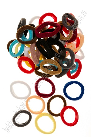 Резинки бесшовные для волос 3 см (100 шт) SF-5754, ассорти