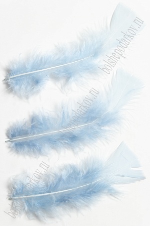 Перья декоративные (20 шт) SF-4317, голубой №034