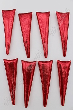 Патч 3D &quot;Рог&quot; 10*2,5 см (10 шт) SF-1887, красный