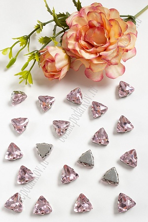 Стразы пришивные 12 мм &quot;Треугольник&quot; (10 шт) SF-3766, светло-розовый №20