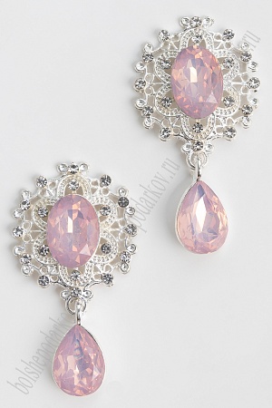 Серединка ювелирная с подвеской (2 шт) SF-7022, светло-розовый А10