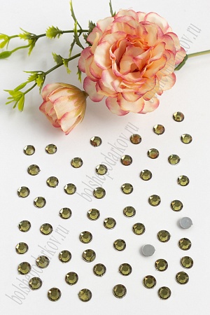 Стразы граненые 6 мм, круглые (500 шт) SF-396, фисташковый