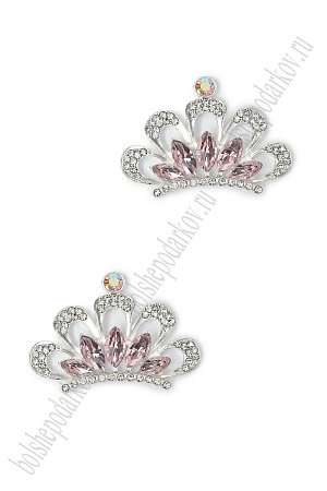 Серединка ювелирная &quot;Корона&quot; (2 шт) SF-7046, светло-розовый №13