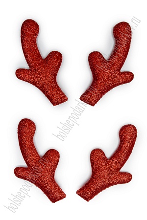 Патч &quot;Рожки №1&quot; 4,5*8 см (5 пар) SF-5711, красный