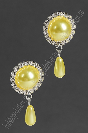 Серединка ювелирная с подвеской (2 шт) SF-5954, серебро/желтый №49