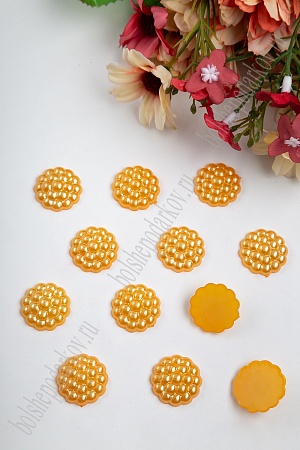 Полубусины декоративные &quot;Серединки&quot; 20 мм*400 гр (SF-429) светло-оранжевый №81