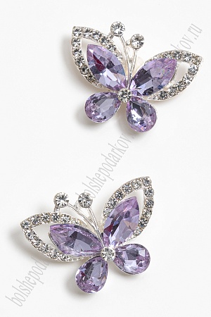 Серединка ювелирная &quot;Бабочка&quot; (2 шт) SF-7044, фиолетовый №02