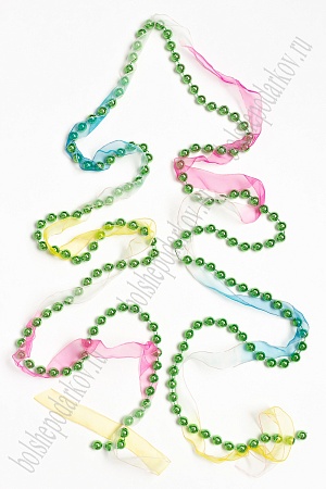 Новогодние бусы &quot;С лентой&quot; 1,8 м (SF-3521) зеленый