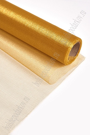Органза 70 см*10 ярд (SF-3130) золотистый №690