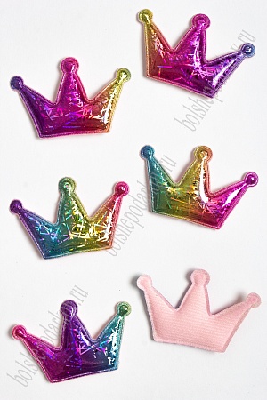 Патч голографик &quot;Корона&quot; 4,5*6,8 см (10 шт) SF-2974, №4
